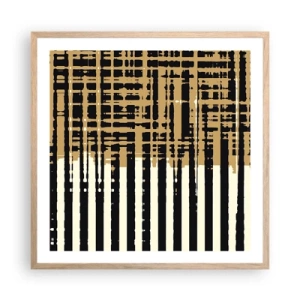 Affiche dans un chêne clair - Poster - Abstraction architecturale - 60x60 cm