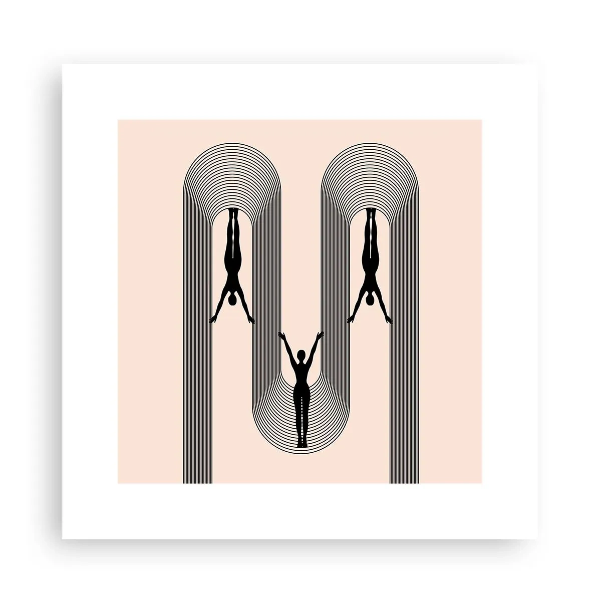 Affiche - Poster - Les jambes en l’air - 30x30 cm