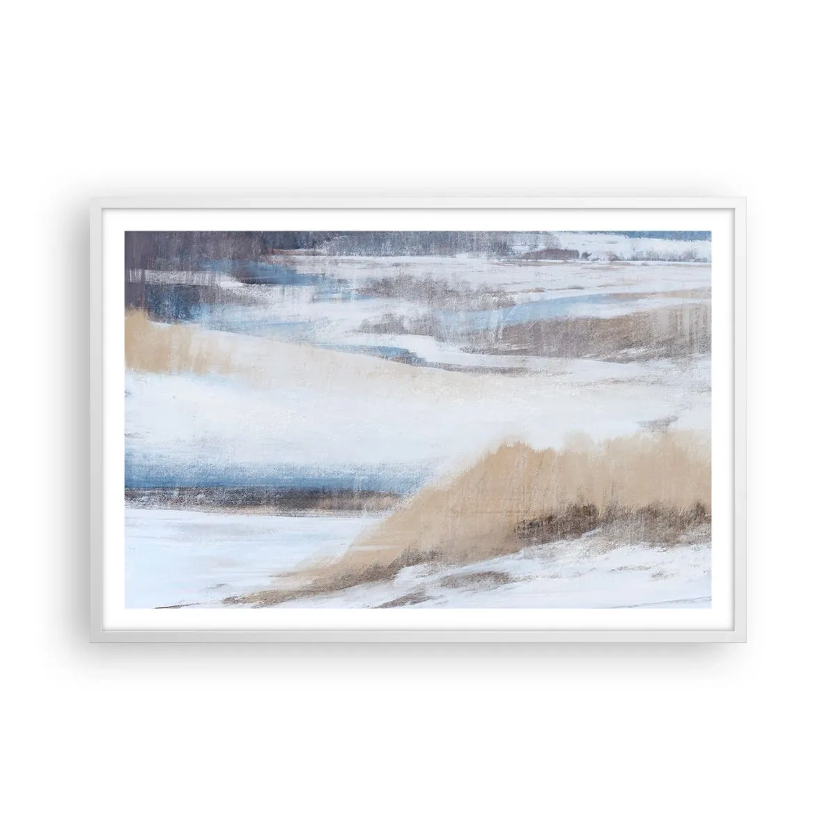 Affiche dans un cadre blanc - Poster - Composition hivernale - 91x61 cm