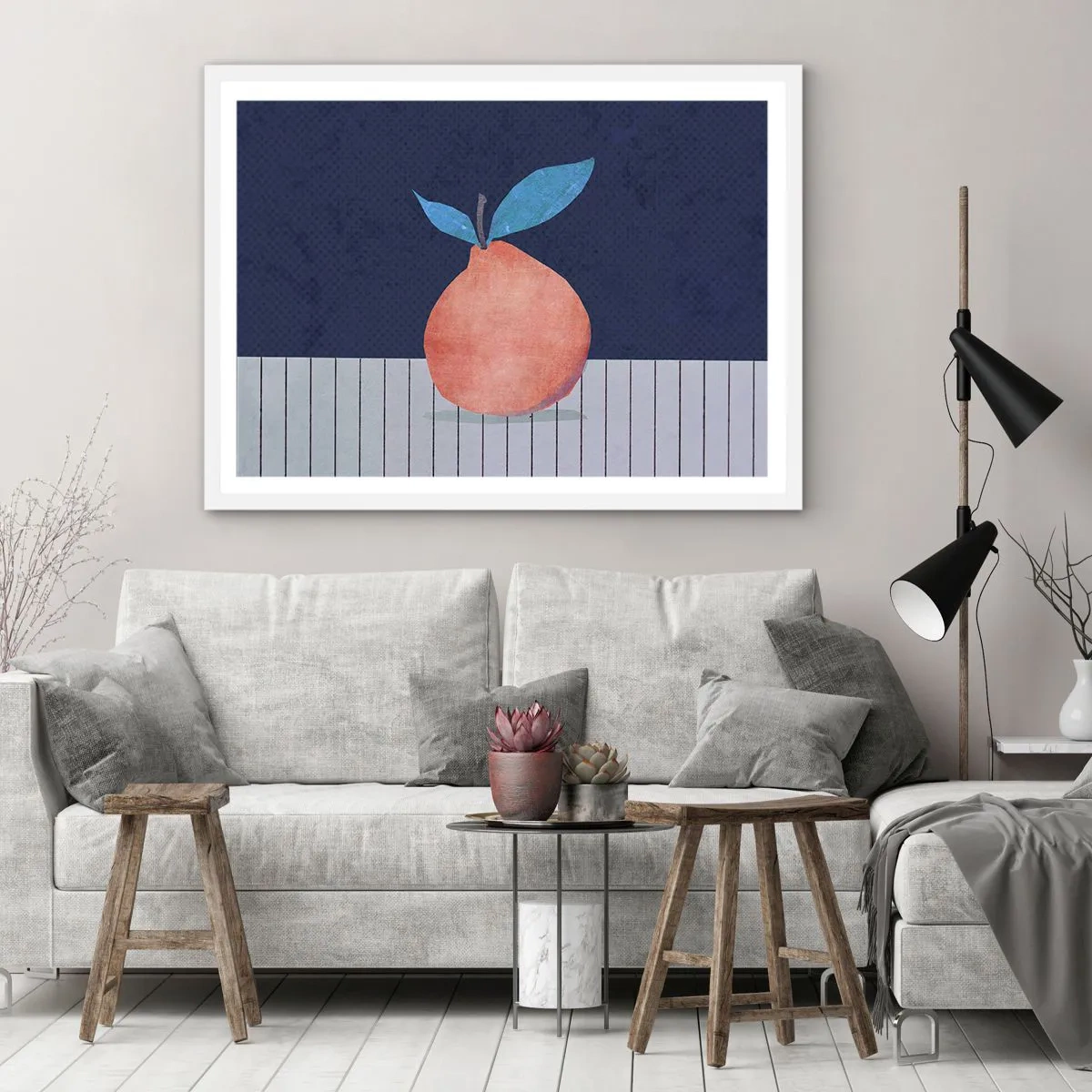 Affiche dans un cadre blanc - Poster - Convexité et plan - 40x30 cm