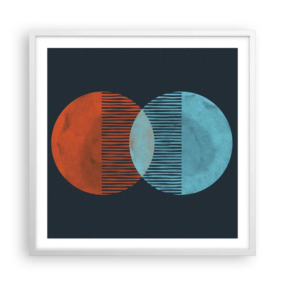 Affiche dans un cadre blanc - Poster - Fantaisie astronomique - 60x60 cm