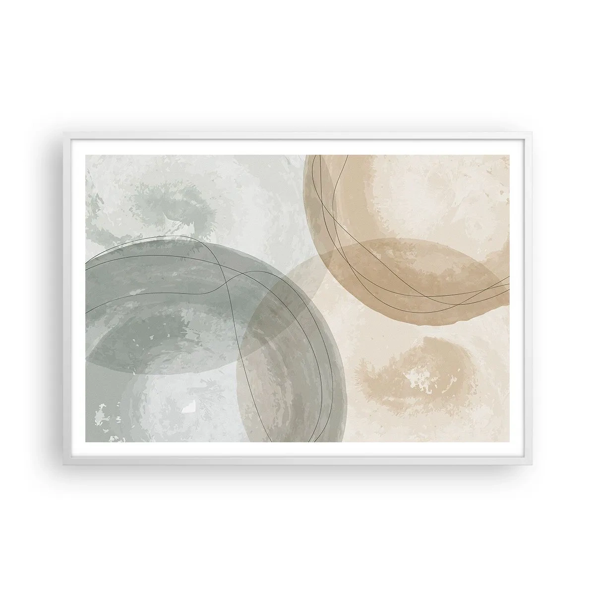 Affiche dans un cadre blanc - Poster - Mondes pénétrants - 100x70 cm