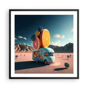 Affiche dans un cadre noir - Poster - Le goût des vacances - 60x60 cm