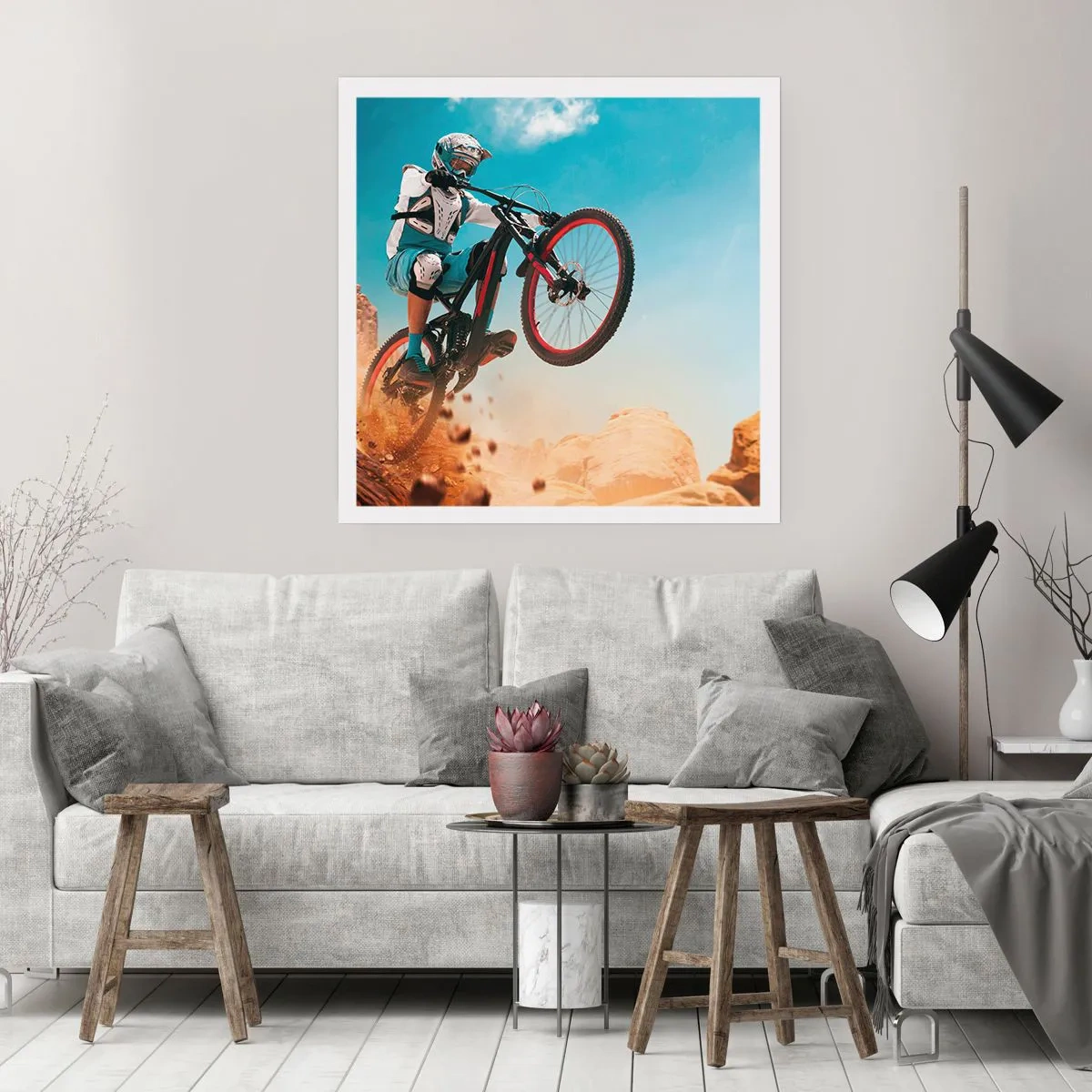 Affiche - Poster - Démon de la folie du vélo - 50x50 cm