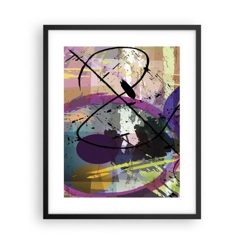 Affiche dans un cadre noir - Poster - Vous pouvez aller tout droit ou autour - 40x50 cm