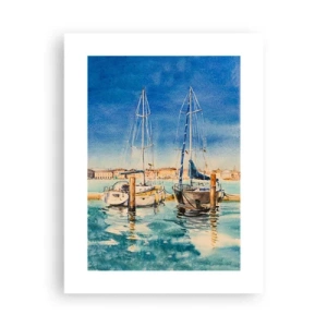 Affiche - Poster - Lagune ensoleillée - 30x40 cm