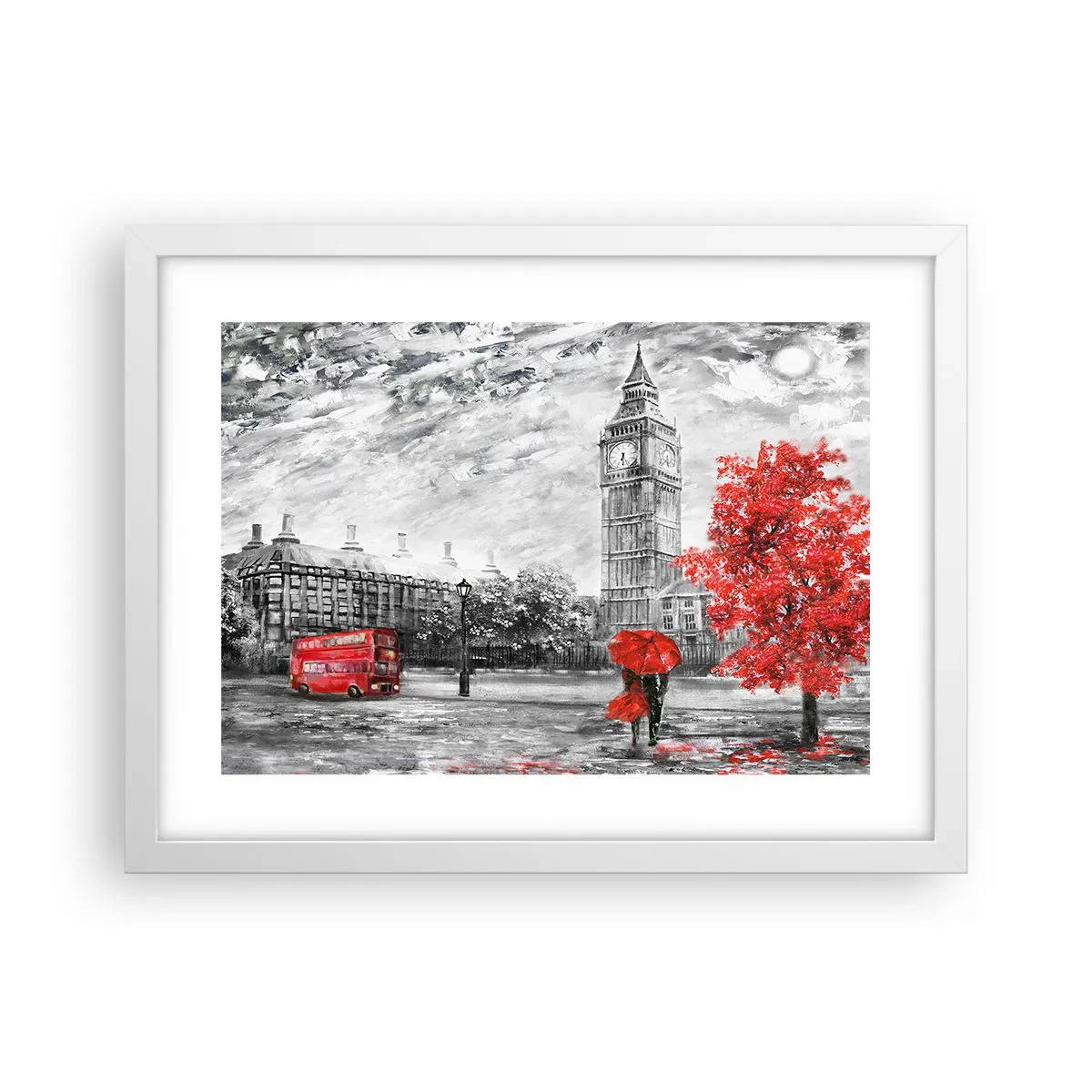 Affiche dans un cadre blanc - Poster - Une journée passionnante - 40x30 cm