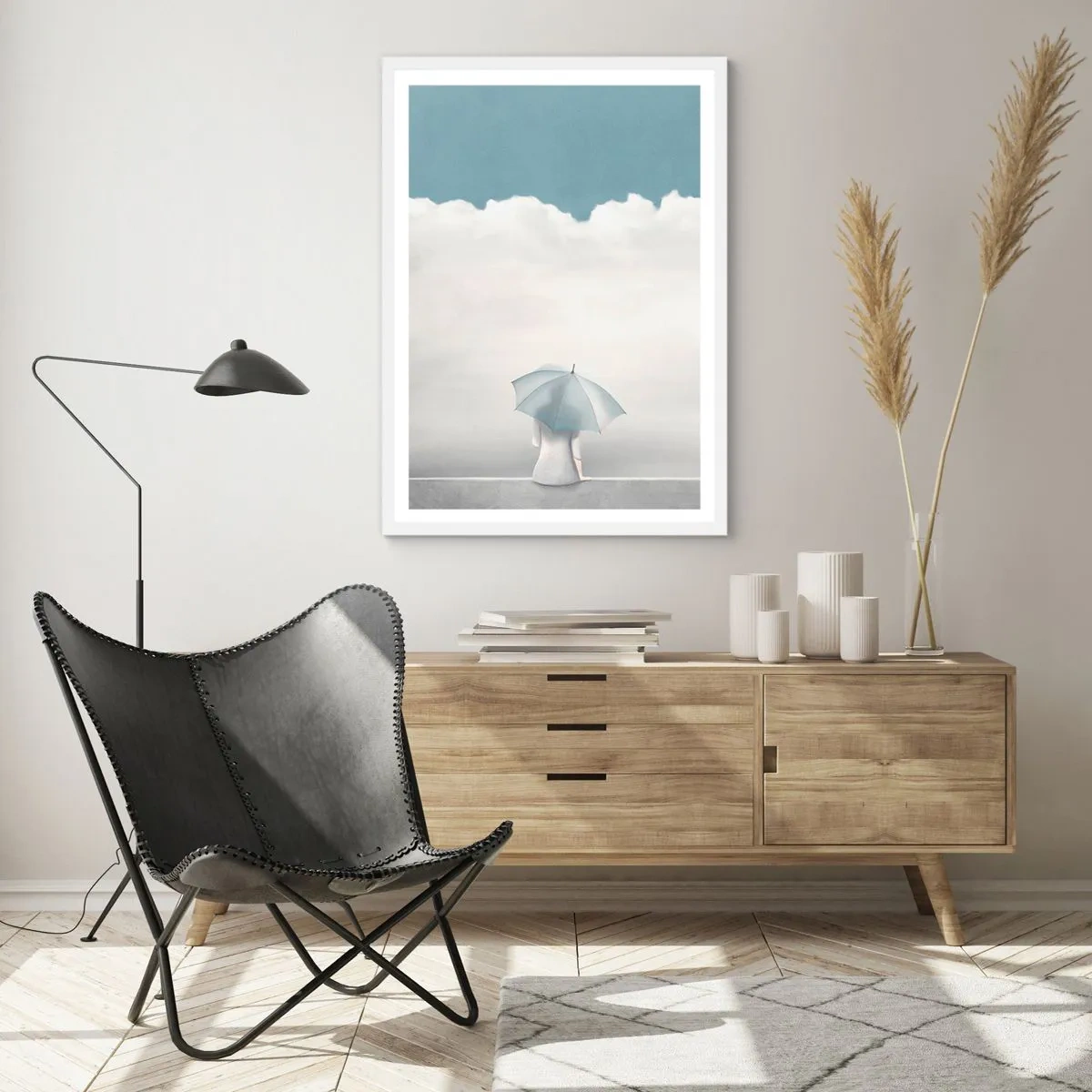 Affiche dans un cadre blanc - Poster - Aux confins de la réalité et des rêves - 70x100 cm