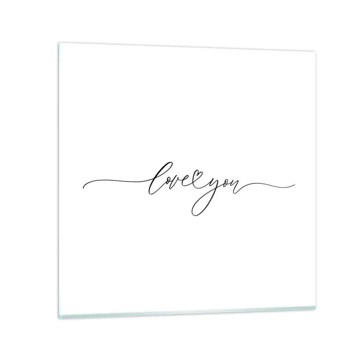 Impression sur verre - Image sur verre - Noir sur blanc - 30x30 cm