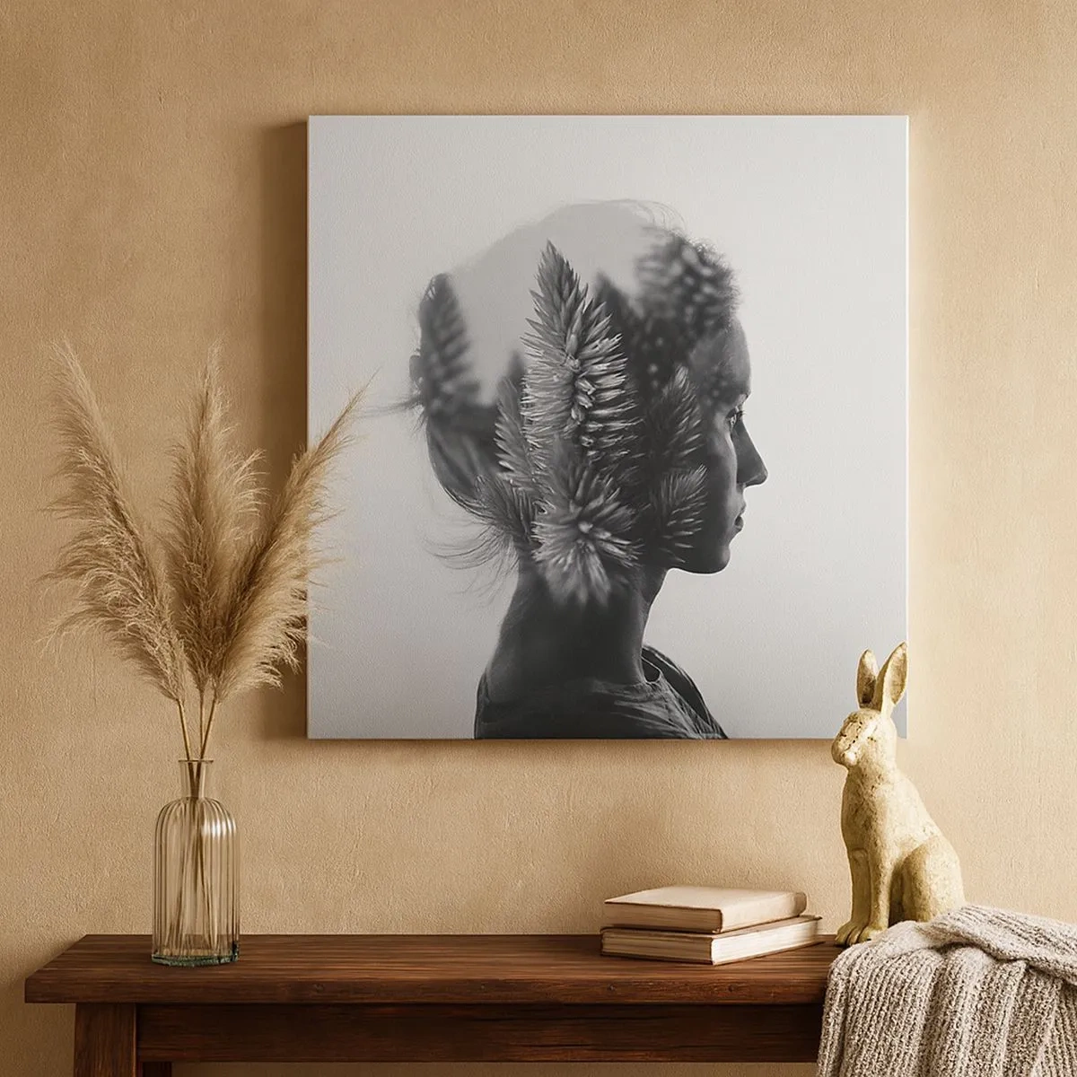 Impression sur toile - Image sur toile - Dame de la pinède - 30x30 cm