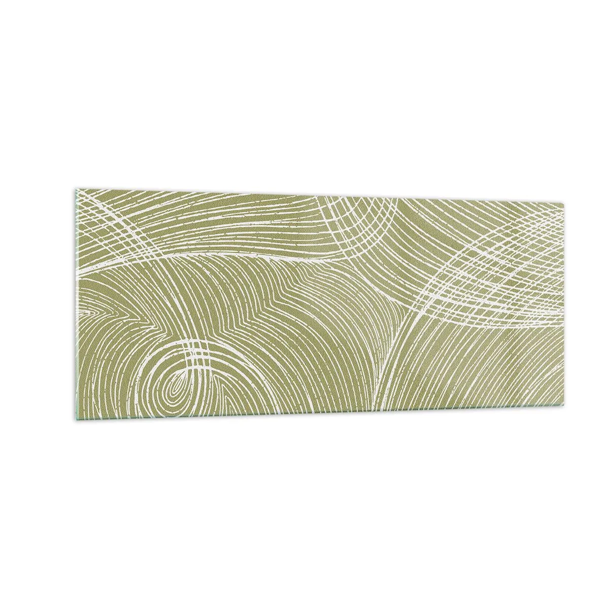 Impression sur verre - Image sur verre - Abstraction complexe de blanc - 100x40 cm