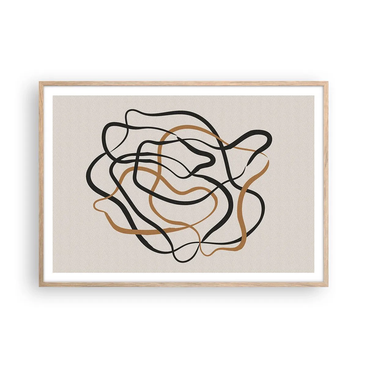 Affiche dans un chêne clair - Poster - Tout s'est mal déroulé - 100x70 cm