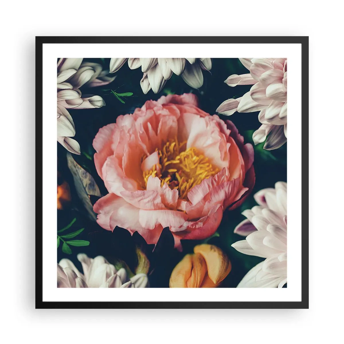 Affiche dans un cadre noir - Poster - Splendeur baroque - 60x60 cm