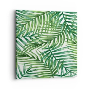 Impression sur toile - Image sur toile - Sous la canopée verte - 30x30 cm