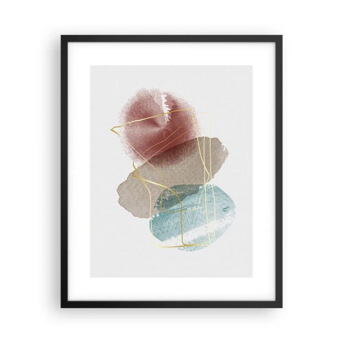 Affiche dans un cadre noir - Poster - Coraux de l'espace - 40x50 cm