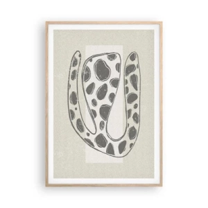 Affiche dans un chêne clair - Poster - Une étrange créature - 70x100 cm