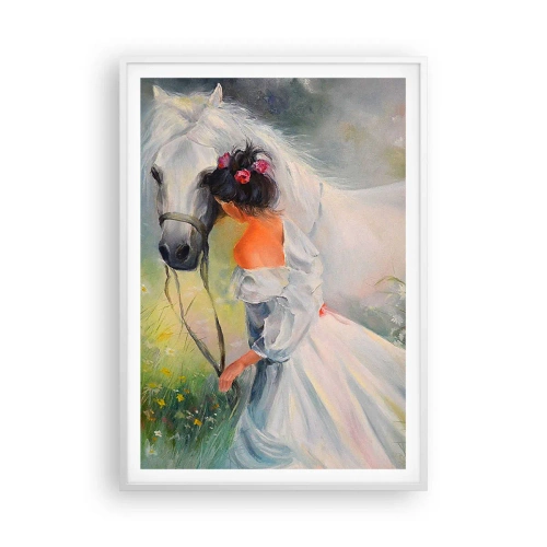 Affiche dans un cadre blanc - Poster - Comme dans un beau rêve - 70x100 cm