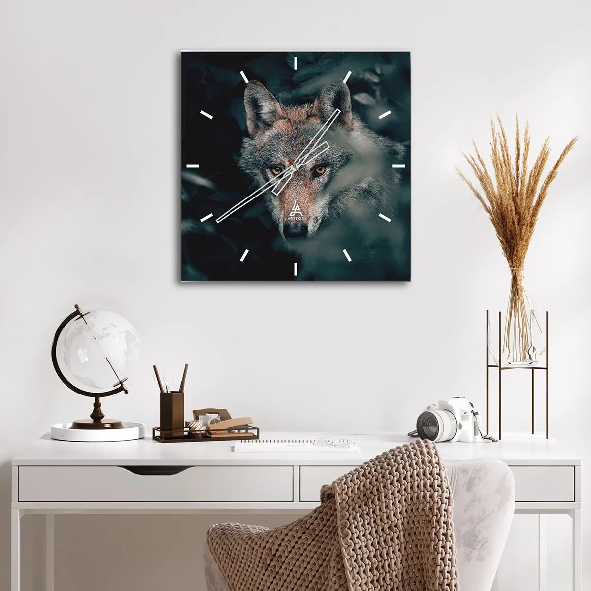 Horloge murale - Pendule murale - Chasseur - 40x40 cm