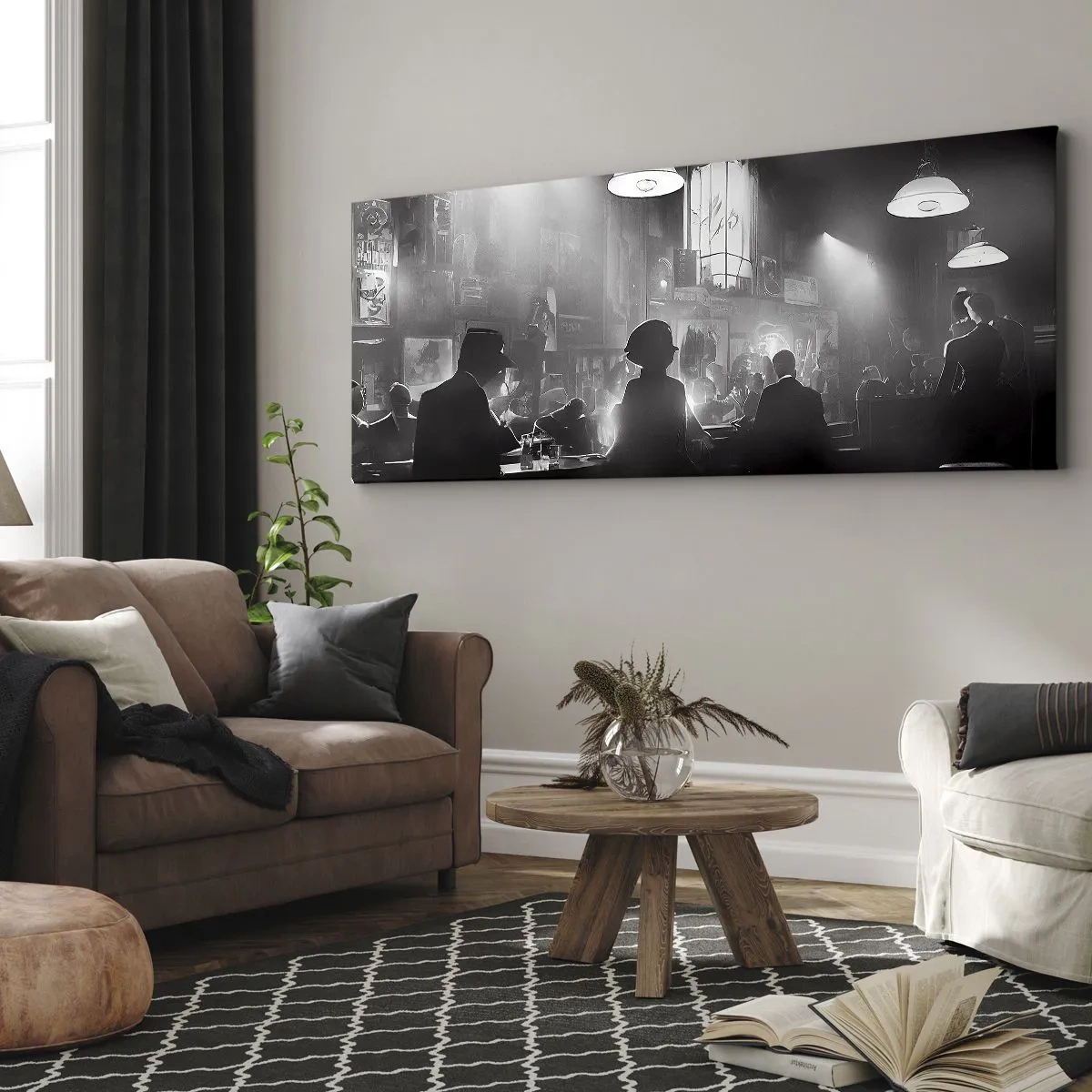 Impression sur toile - Image sur toile - Dans une ambiance jazz - 90x30 cm
