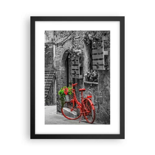 Affiche dans un cadre noir - Poster - Ruelle toscane - 30x40 cm