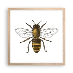 Affiche dans un chêne clair - Poster - Belle et bonne - 40x40 cm