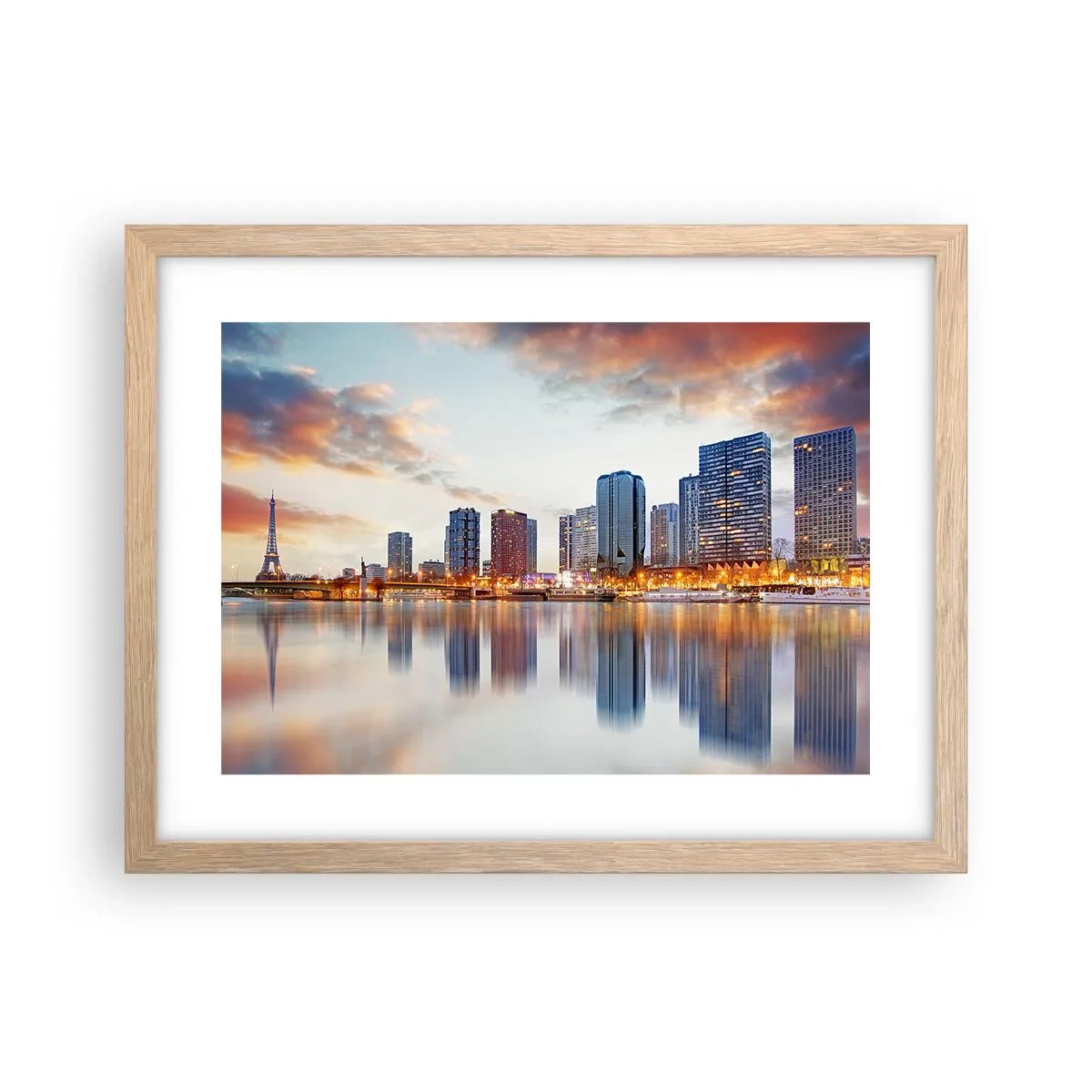 Affiche dans un chêne clair - Poster - La tranquillité monumentale de Paris - 40x30 cm