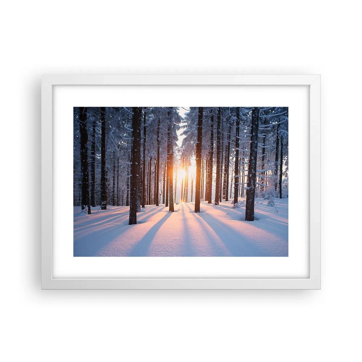 Affiche dans un cadre blanc - Poster - Clairement en noir et blanc - 40x30 cm
