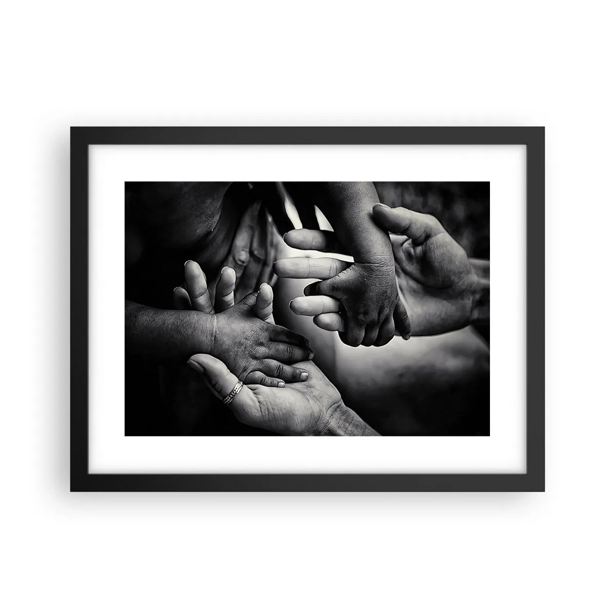 Affiche dans un cadre noir - Poster - Être humain - 40x30 cm