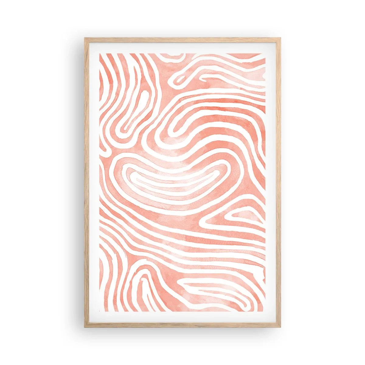 Affiche dans un chêne clair - Poster - Dans le labyrinthe de corail - 61x91 cm