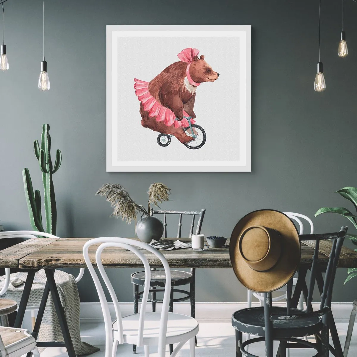 Affiche dans un cadre blanc - Poster - Quel cirque ! - 30x30 cm