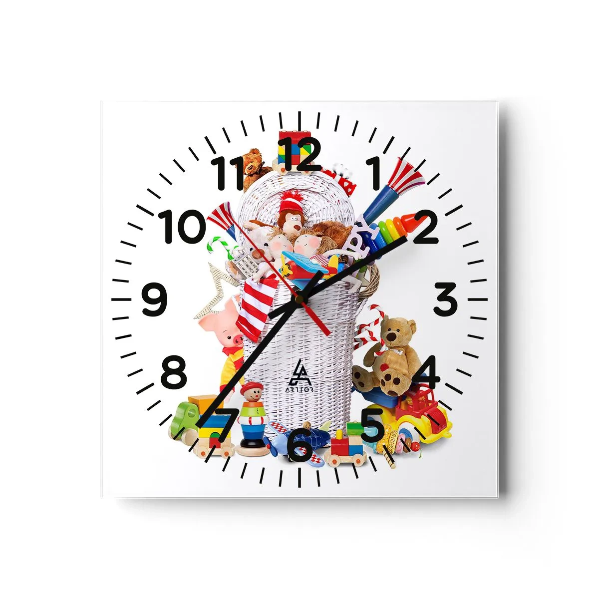 Horloge murale - Pendule murale - Trésors des tout-petits - 40x40 cm