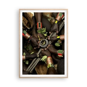 Affiche dans un chêne clair - Poster - Nous sommes ensemble - 70x100 cm