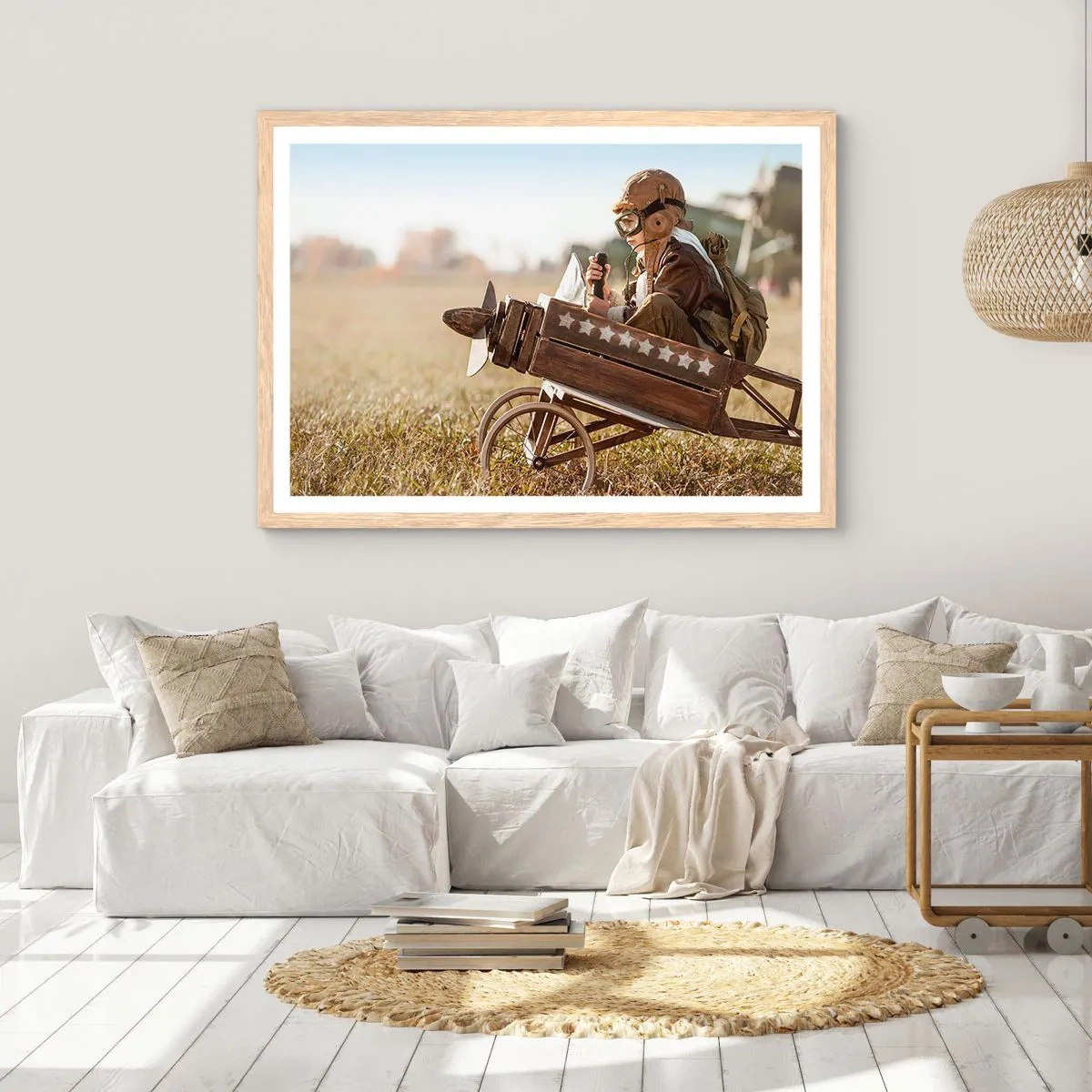 Affiche dans un chêne clair - Poster - Départ vers un rêve - 50x40 cm