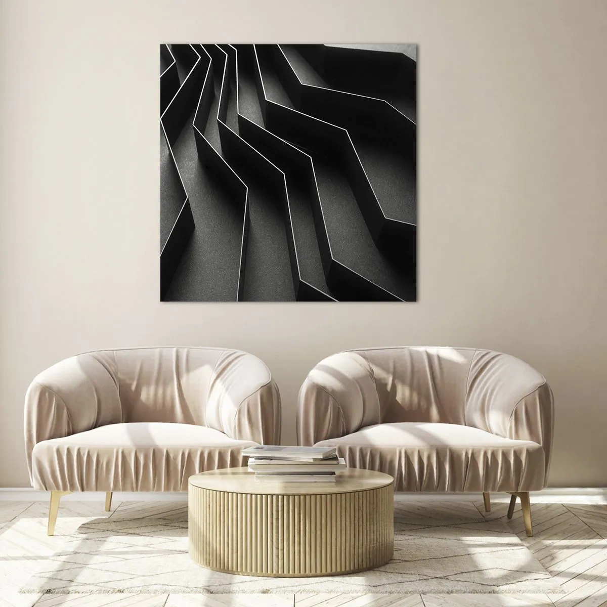 Impression sur verre - Image sur verre - Ordre spatial - 40x40 cm