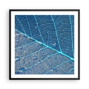 Affiche dans un cadre noir - Poster - La vie en bleu - 60x60 cm