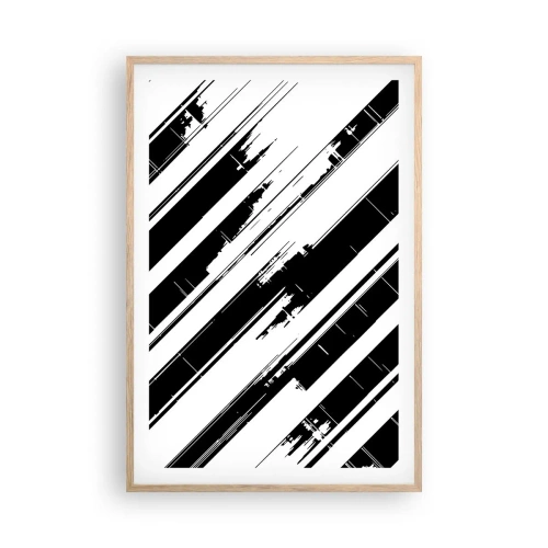 Affiche dans un chêne clair - Poster - Une composition intense et dynamique - 61x91 cm