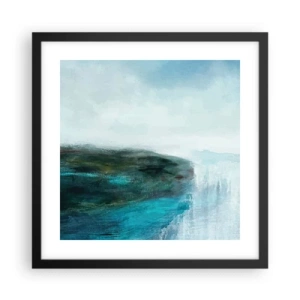 Affiche dans un cadre noir - Poster - Abstraction nautique - 40x40 cm