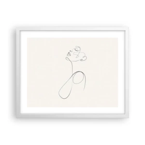 Affiche dans un cadre blanc - Poster - En boucle dans les rêves - 50x40 cm