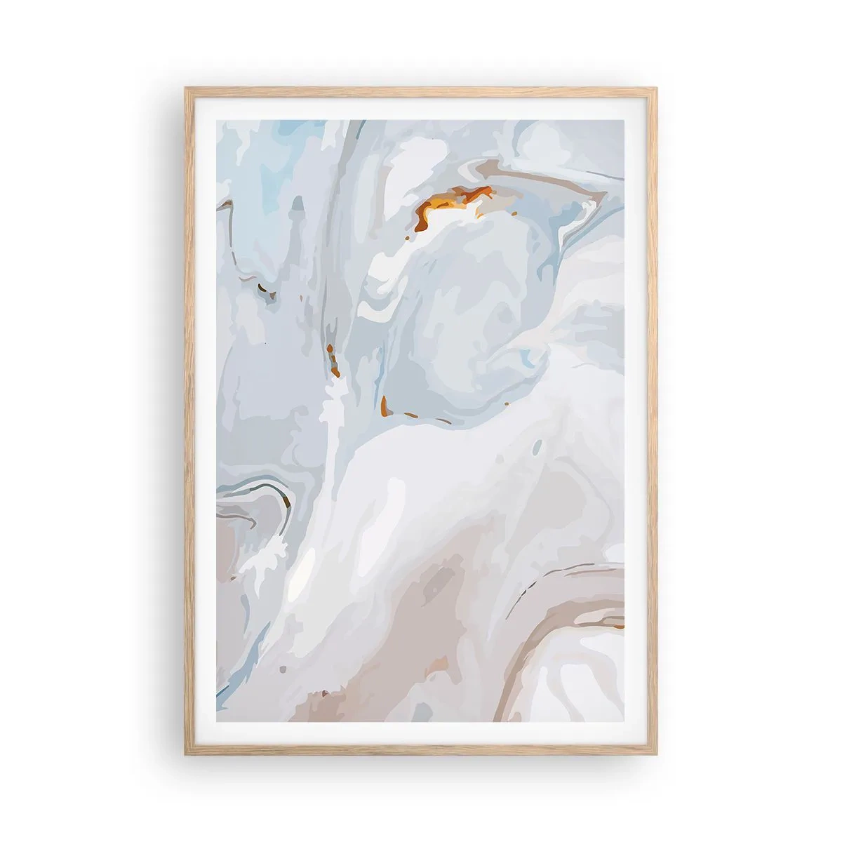 Affiche dans un chêne clair - Poster - Blanc surélevé - 70x100 cm