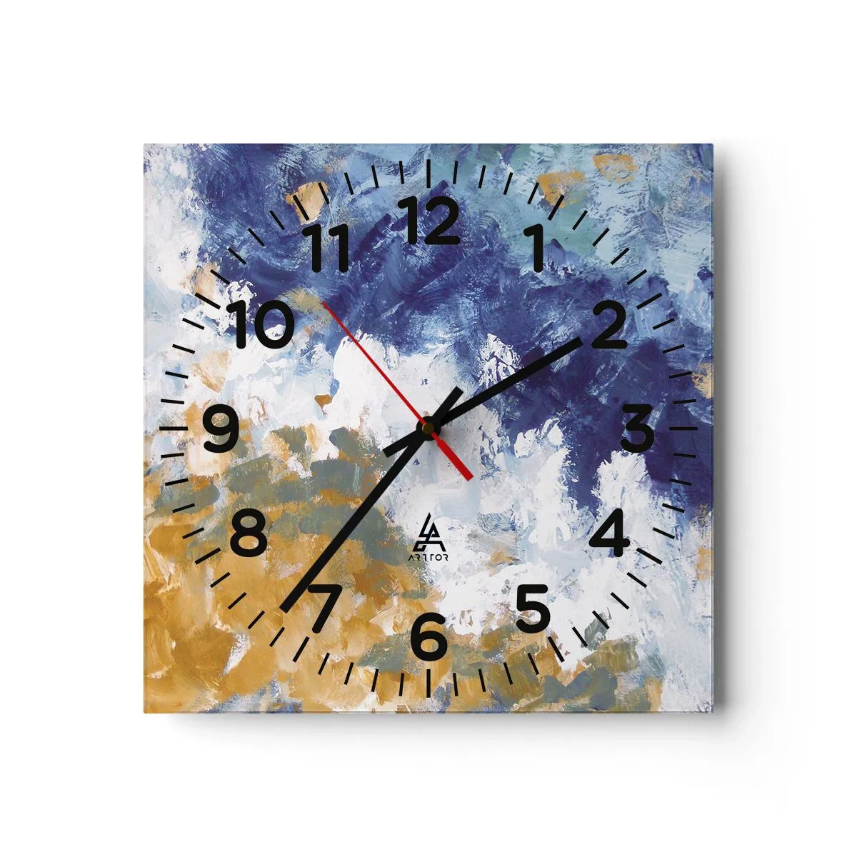 Horloge murale - Pendule murale - Danse des éléments - 40x40 cm