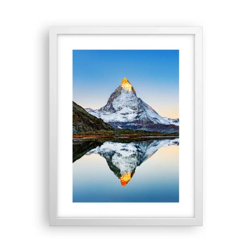 Affiche dans un cadre blanc - Poster - Deux mondes - 30x40 cm