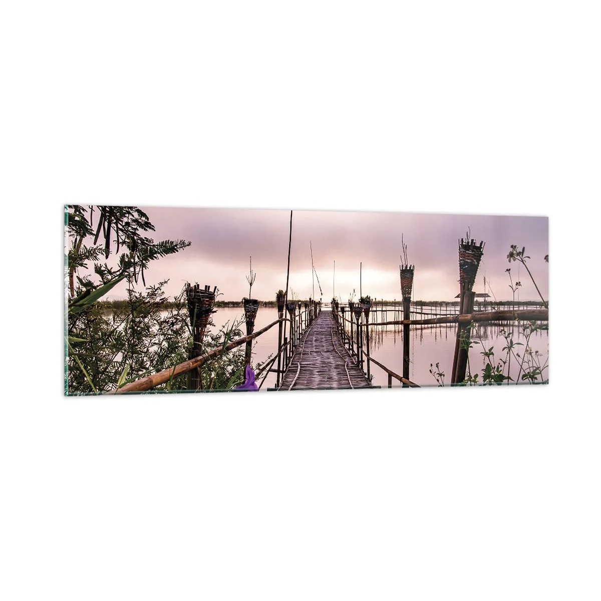 Impression sur verre - Image sur verre - Le silence et le calme d'Asie - 90x30 cm