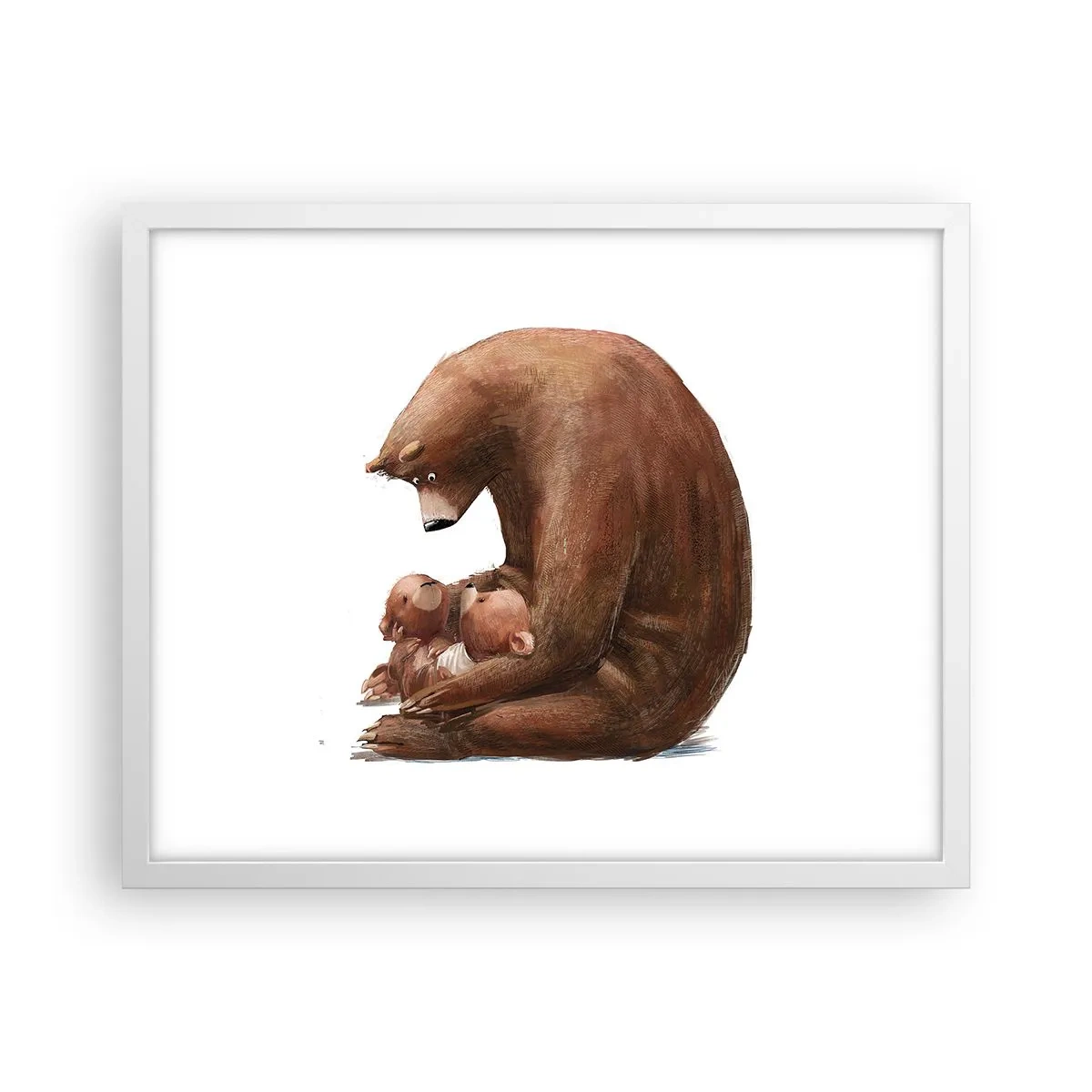 Affiche dans un cadre blanc - Poster - Faites de beaux rêves les enfants - 50x40 cm