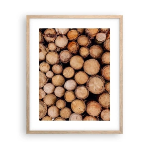 Affiche dans un chêne clair - Poster - Nouveau commencement - 40x50 cm