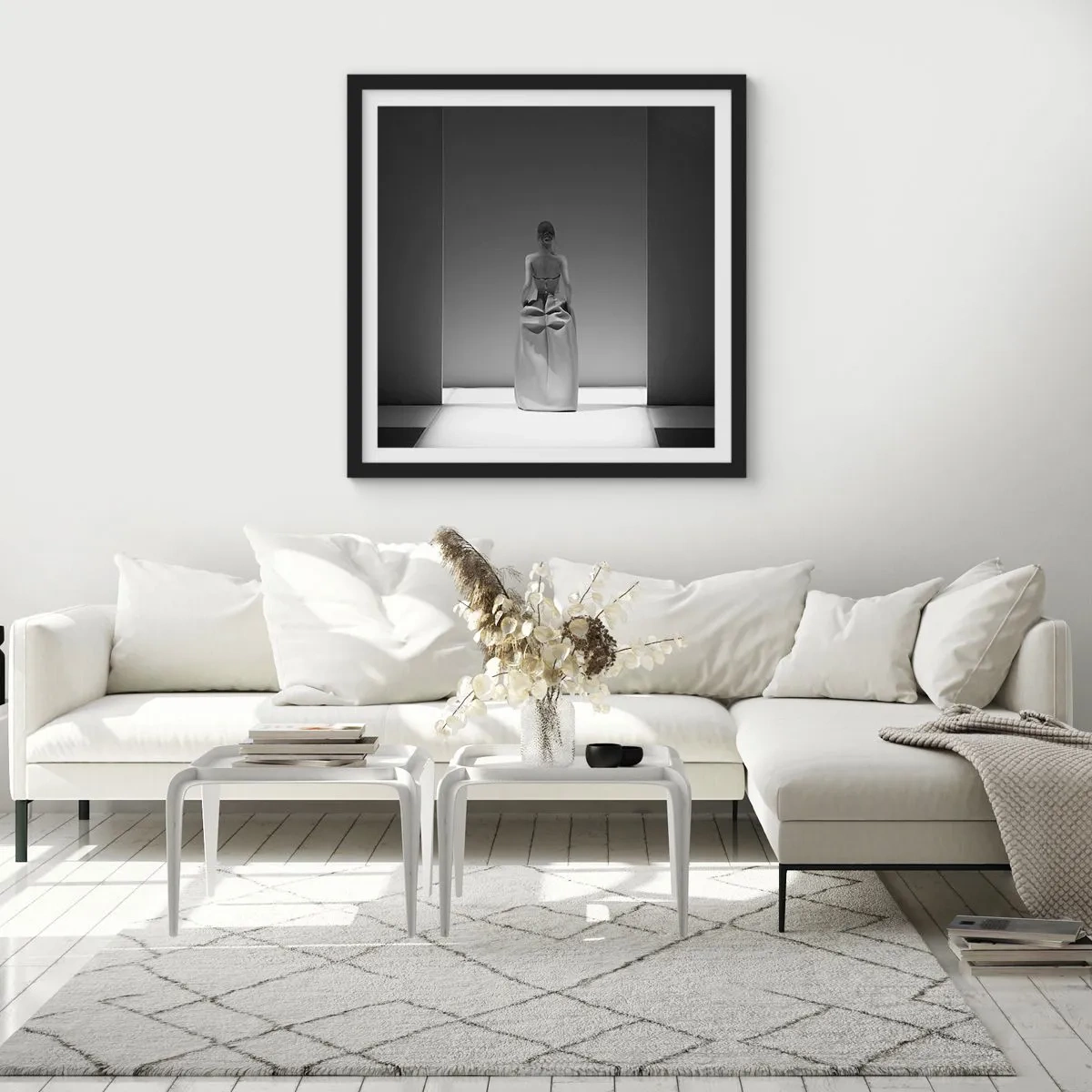 Affiche dans un cadre noir - Poster - Simplicité raffinée - 30x30 cm