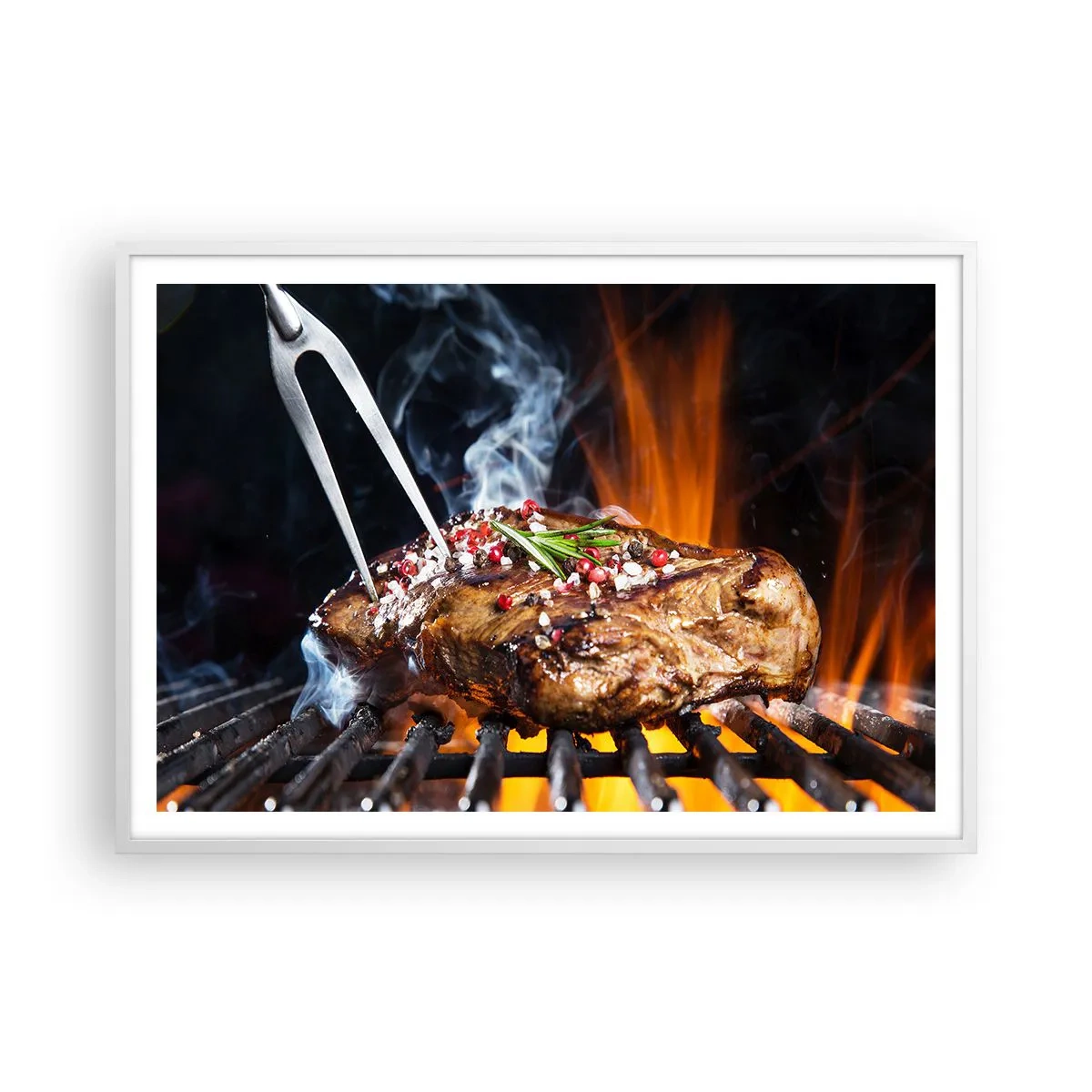 Affiche dans un cadre blanc - Poster - Juteux et parfumé - 100x70 cm