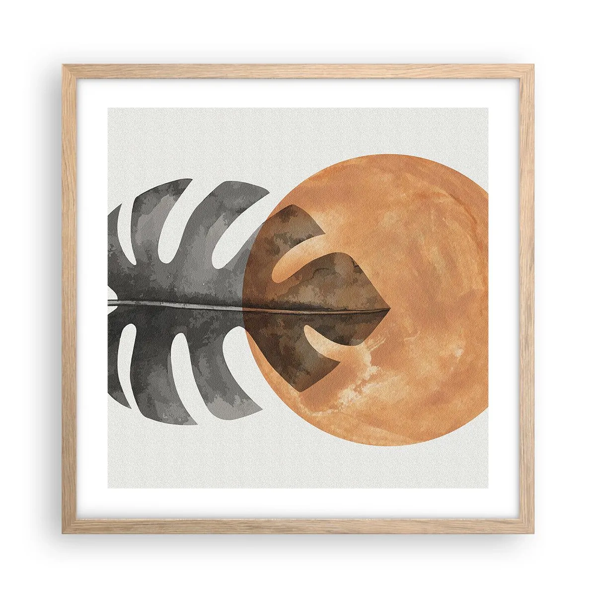 Affiche dans un chêne clair - Poster - Toujours le soleil - 50x50 cm