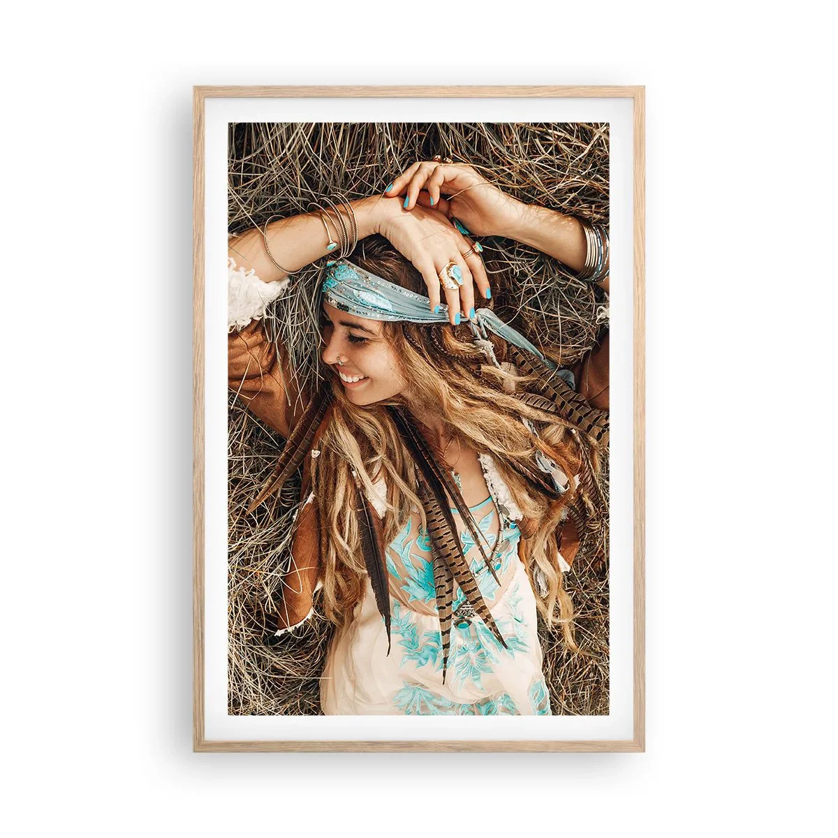 Affiche dans un chêne clair - Poster - En route vers les années d'amour - 61x91 cm