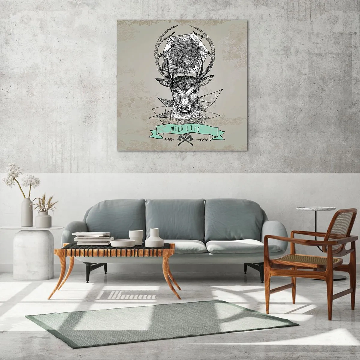 Impression sur verre - Image sur verre - Voir St. Hubertus - 50x50 cm