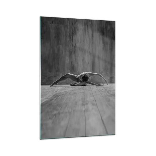 Impression sur verre - Image sur verre - Une danseuse dans une pose artistique - 80x120cm - Symétrie trouvée - Décoration murale moderne pour le salon et la chambre ARTTOR